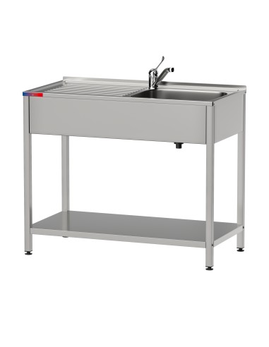 Fregadero bajo barra 1 seno y 1 escurridor y...