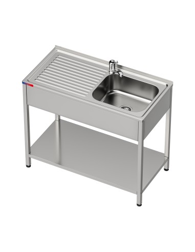 Fregadero bajo barra 1 seno y 1 escurridor y...