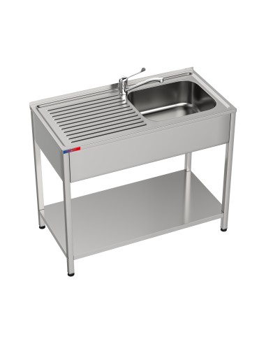 Fregadero bajo barra 1 seno y 1 escurridor y...