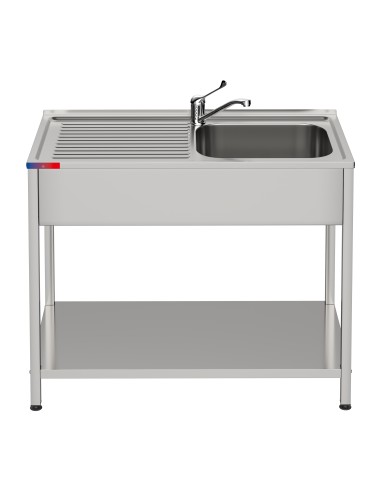 Fregadero bajo barra 1 seno y 1 escurridor y...