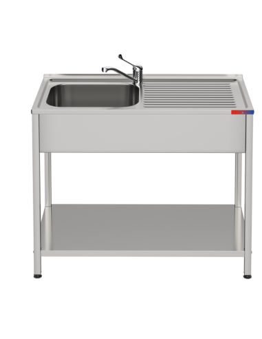 Fregadero bajo barra 1 seno y 1 escurridor y...