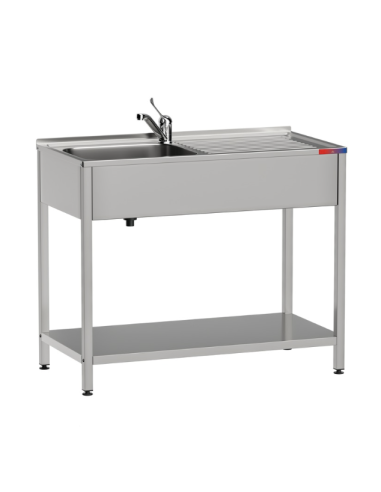 Fregadero bajo barra 1 seno y 1 escurridor y...