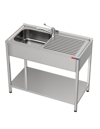 Fregadero bajo barra 1 seno y 1 escurridor y...