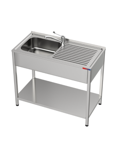 Fregadero bajo barra 1 seno y 1 escurridor y...