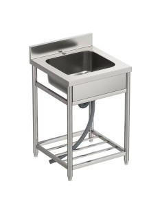 Fregadero de Acero Inoxidable de 1 Seno 550x 550x800 mm...