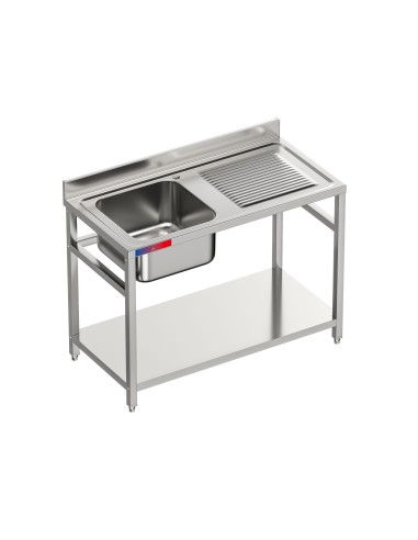 Fregadero bajo barra 1 seno y 1 escurridor...