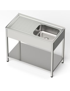 Fregadero bajo barra 1 seno y 1 escurridor industrial...