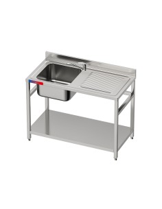 Fregadero bajo barra 1 seno y 1 escurridor industrial...