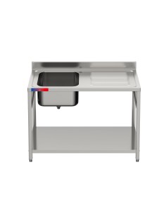 Fregadero bajo barra 1 seno y 1 escurridor industrial...