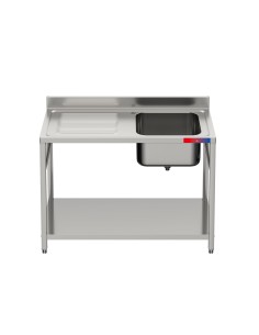 Fregadero bajo barra 1 seno y 1 escurridor industrial...