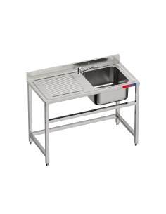 Fregadero bajo barra 1 seno y 1 escurridor, incluye grifo...