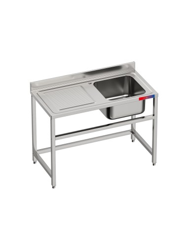 Fregadero bajo barra 1 seno y 1 escurridor,...