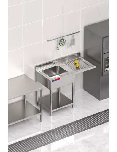 Fregadero bajo barra 1 seno y 1 escurridor,...
