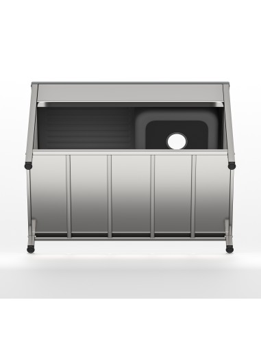 Fregadero bajo barra 1 seno y 1 escurridor...