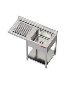 Fregadero bajo barra 1 seno y 1 escurridor industrial...