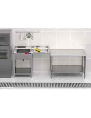 Fregadero bajo barra 1 seno y 1 escurridor...