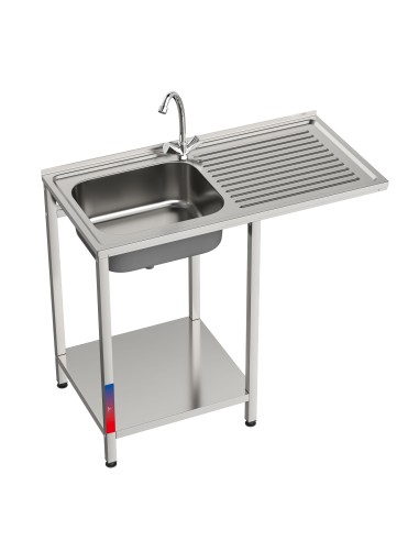 Fregadero bajo barra 1 seno y 1 escurridor...