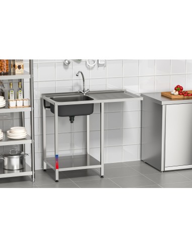 Fregadero bajo barra 1 seno y 1 escurridor...