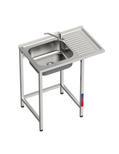 Fregadero bajo barra 1 seno y 1 escurridor grifo codo...