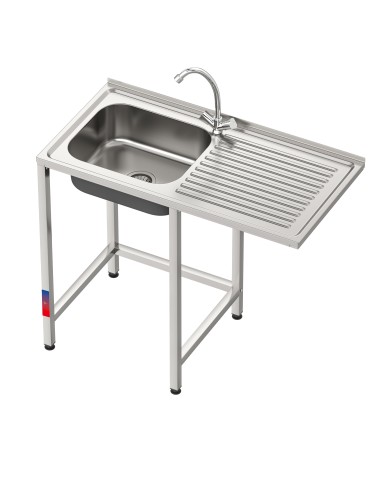 Fregadero bajo barra 1 seno y 1 escurridor...