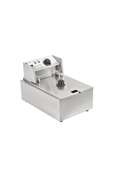 Freidora electrica 8 litros industrial en acero inoxidable