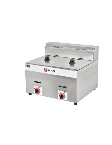 Freidora gas 8 + 8 litros sin grifo industrial