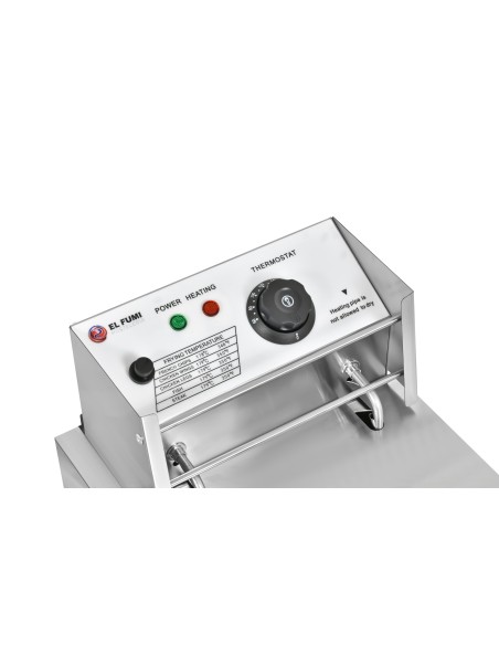 Freidora electrica 8 litros industrial en acero inoxidable