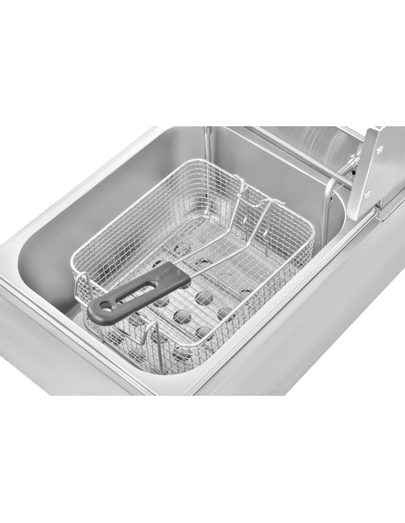 Freidora electrica 8 litros industrial en acero inoxidable