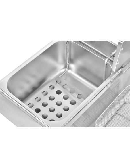 Freidora electrica 8 litros industrial en acero inoxidable