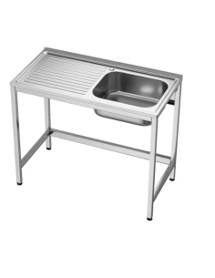 Fregadero bajo barra 1 seno y 1 escurridor industrial...