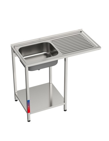 Fregadero bajo barra 1 seno y 1 escurridor y...