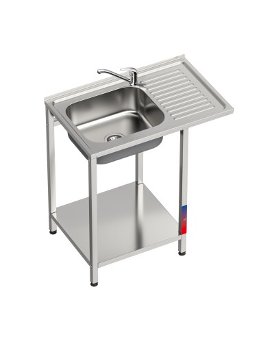 Fregadero bajo barra 1 seno y 1 escurridor y...