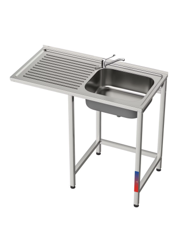 Fregadero bajo barra 1 seno y 1 escurridor y...