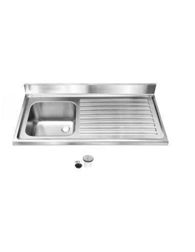 Fregadero industrial de acero inox.