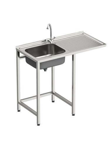 Fregadero bajo barra 1 seno y 1 escurridor y...