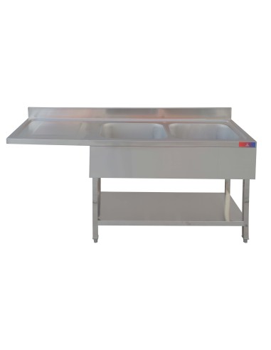 Fregadero industrial de acero inoxidable 2...