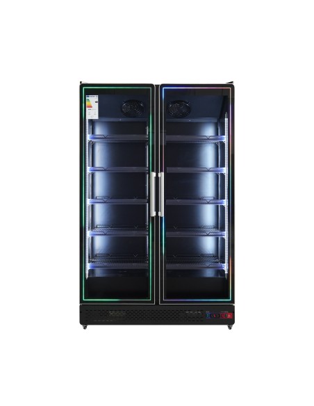 Armario expositor para bebidas refrigeradas Subzero 2 puerrta, gran capacidad 1253 x 710 x 2050 mm