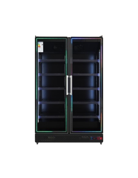 Armario expositor para bebidas refrigeradas Subzero 2 puerrta, gran capacidad 1253 x 710 x 2050 mm