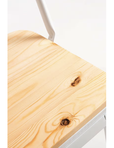 taburete de bar de metal blanco mate con...