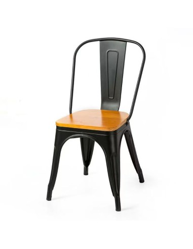 Sillas Industriales Tolix Negro con Asiento de...