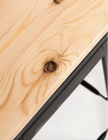 taburete de bar de metal negro mate con asiento...