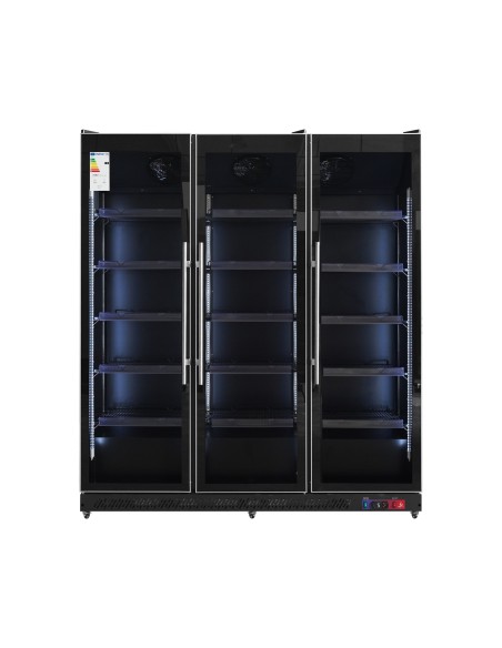 Armario expositor para bebidas refrigerado 3 puerta gran capacidad 1680 x 635 x 1990 mm 1500 litros ,Luz led multicolor