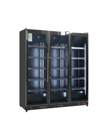 Armario expositor para bebidas refrigerado 3 puerta gran capacidad 1680 x 635 x 1990 mm 1500 litros ,Luz led multicolor