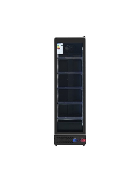 Armario expositor para bebidas refrigerado, SUBZERO 1 puerta gran capacidad 540 x 580 x 1920 mm 400 litros Luz led multicolor
