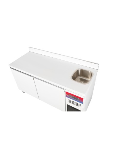 Mesa refrigerada , con fregadero 2 puertas de...
