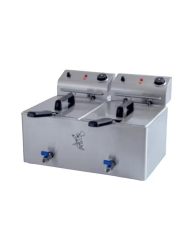 Freidora eléctrica 10 + 10 litros con grifo...