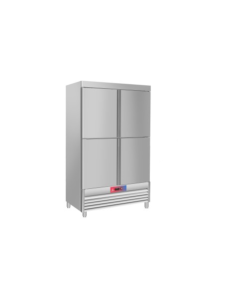 Armario frigorifico refrigerado 4 puertas de acero inoxidable, tropicalizado clase D. 1240 x 760 x2010 mm