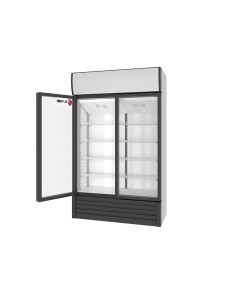 Armario expositor refrigerado 2 puertas de cristal 800...