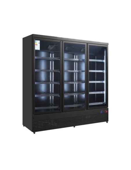 Armario expositor para bebidas refrigerado 3 puertas 1880 x 710 x 2090 mm 1800 litros refrigeración ventilada Luz led colorida
