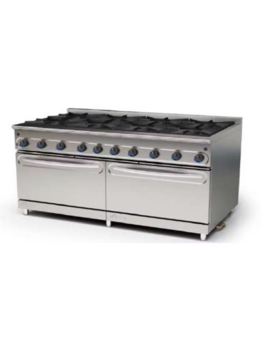 Cocina 8 fuegos con 2 horno a gas 1655 x 900 x...